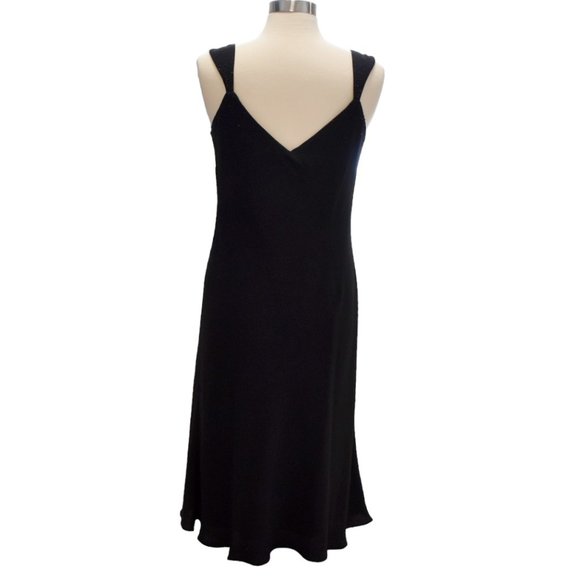 Vintage Evan Picone Black V-neck Sleeveless Evening Dress - Picture 6 of 9